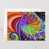 Fraktal Spiral Pulling Taffy Postkarte (Vorne/Hinten)