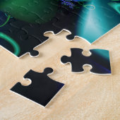 Fraktal Spiral Türkis Lila Muster Puzzle (Seite)