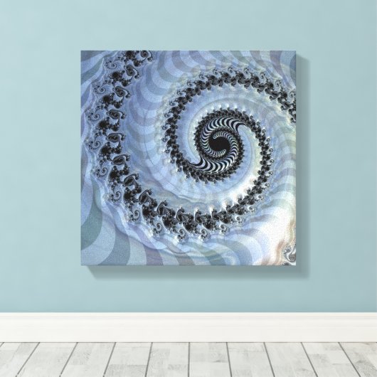 Fraktal Spirale Elegance Canvas Print Leinwanddruck (Insitu (Holzboden))