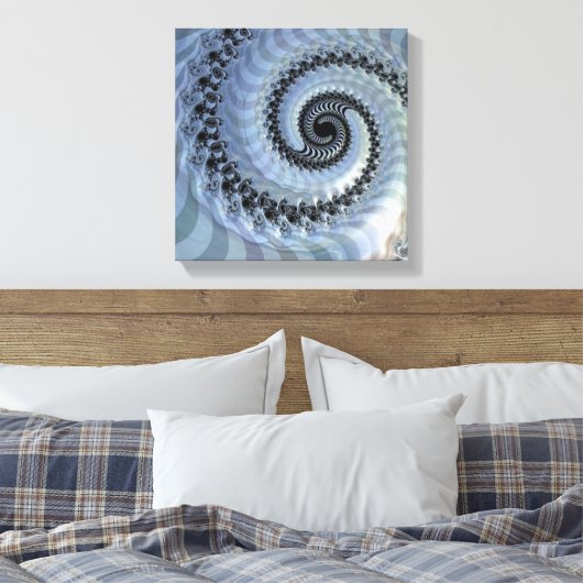 Fraktal Spirale Elegance Canvas Print Leinwanddruck (Insitu (Schlafzimmer))