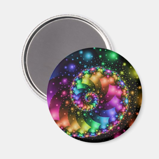 Fraktal Spiralnebel Magnet (Vorderseite/Rückseite)