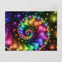Fraktal Spiralnebel Postkarte