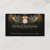 Fraktal Spirit Wings mit Logo-Visitenkarte Visitenkarte (Rückseite)