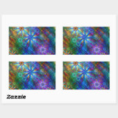 Fraktal Spring Swatch Rechteckiger Aufkleber (Blatt)