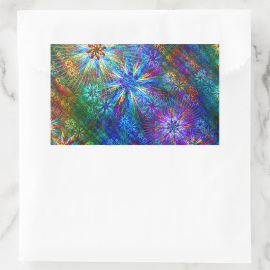 Fraktal Spring Swatch Rechteckiger Aufkleber (Tasche)