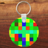 Fraktal Squares Schlüsselanhänger (Vorderseite)