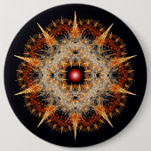 Fraktal Stachelstern Button (Vorderseite)