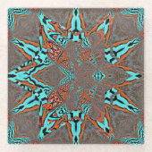 Fraktal Star der Zukunft Glasuntersetzer (Vorderseite)