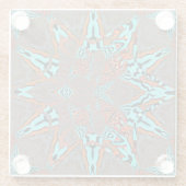 Fraktal Star der Zukunft Glasuntersetzer (Rückseite)