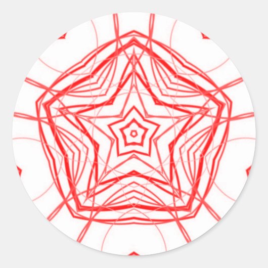Fraktal Star Heart Sacred Geometry Decal Aufkleber (Vorderseite)