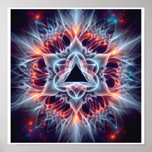 Fraktal-Star-Kollaps im kosmischen Blut Poster (Vorne)