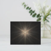 Fraktal Star oder Snowflake Design Postkarte (Stehend Vorderseite)
