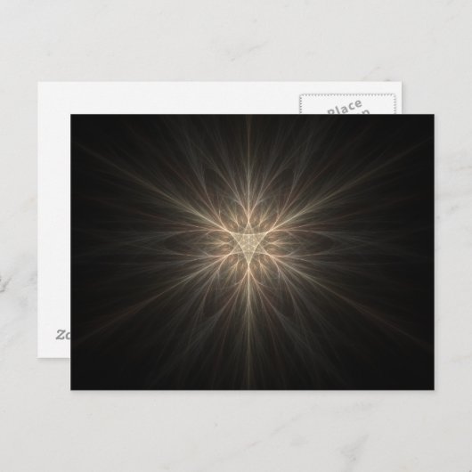 Fraktal Star oder Snowflake Design Postkarte (Vorne/Hinten)