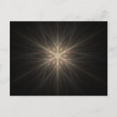 Fraktal Star oder Snowflake Design Postkarte (Vorderseite)