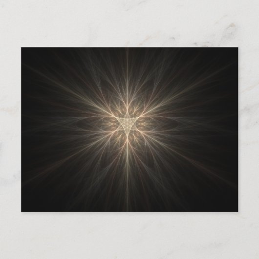 Fraktal Star oder Snowflake Design Postkarte (Vorderseite)
