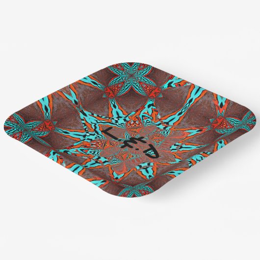 Fraktal Star of Future & Your Briefe Pappteller (Gewinkelt)