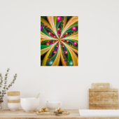 Fraktal Star Poster (Küche)