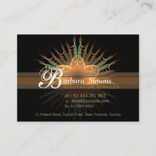 Fraktal Staria Big Business Card Visitenkarte (Vorderseite)