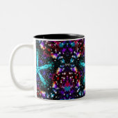 Fraktal Stars Universe Mandala Star Zweifarbige Tasse (Links)