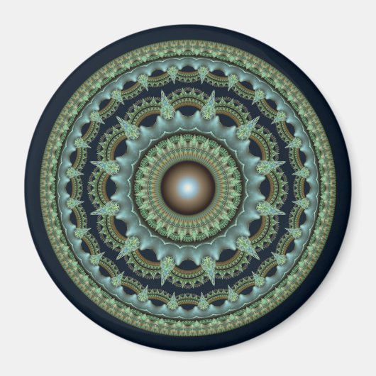 Fraktal-Stern Mandala Magnet (Vorne)