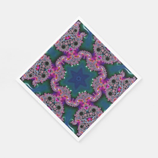 Fraktal-Strahlung Serviette (Ecke)