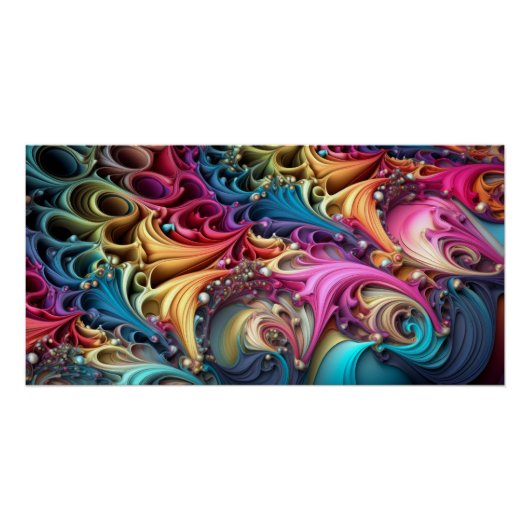 Fraktal Style Colorado 3D-Wirbel Poster (Vorderseite)
