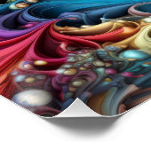 Fraktal Style Colorado 3D-Wirbel Poster (Ecke)