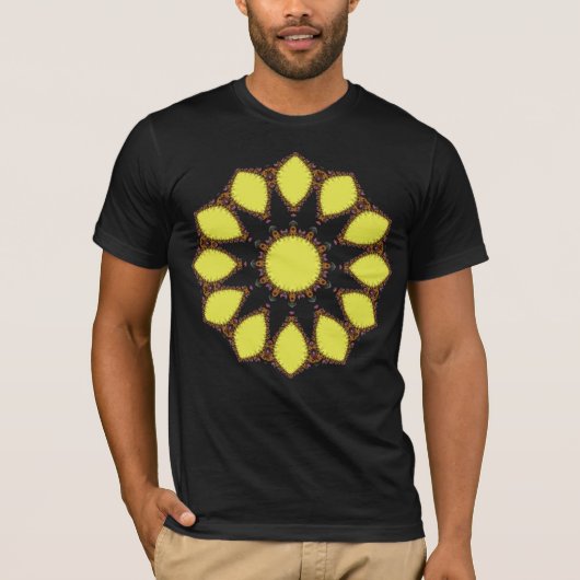Fraktal Sun Flower T-Shirt (Vorderseite)