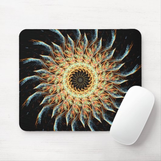 Fraktal Sunflower Mousepad (Mit Mouse)
