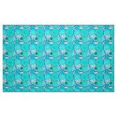 Fraktal Swirbelmuster, Light Blue und Aqua Stoff (Fat Quarter (45,7 x 55,9 cm))