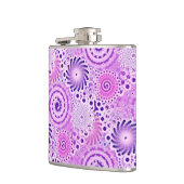 Fraktal-Swirbelmuster, violett, orchid Flachmann (Links)