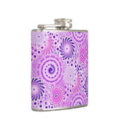 Fraktal-Swirbelmuster, violett, orchid Flachmann (Rechts)
