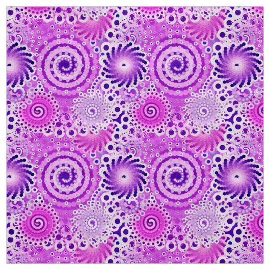 Fraktal-Swirbelmuster, violett, orchid Stoff (Muster)