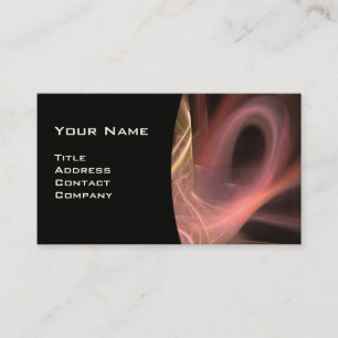 FRAKTAL SWIRL GEM MONOGRAM Schwarz-weiß lila rosa Visitenkarte