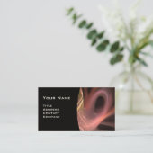 FRAKTAL SWIRL GEM MONOGRAM Schwarz-weiß lila rosa Visitenkarte (Stehend Vorderseite)