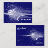 Fraktal Swirl II - Deep Navy Blue Visitenkarte (Vorne/Hinten)