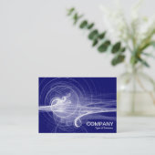 Fraktal Swirl II - Deep Navy Blue Visitenkarte (Stehend Vorderseite)