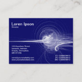 Fraktal Swirl II - Deep Navy Blue Visitenkarte (Rückseite)