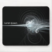 Fraktal Swirl II - Schwarz Mousepad (Vorne)