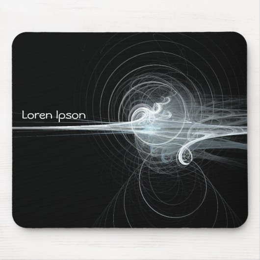 Fraktal Swirl II - Schwarz Mousepad (Vorne)