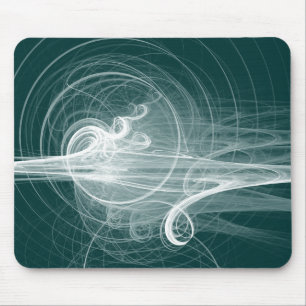 Fraktal Swirl III - Dunkelgrün Mousepad