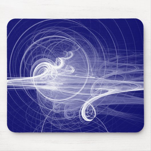 Fraktal Swirl III - Tiefe Marine Mousepad (Vorne)