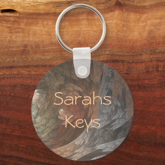 Fraktal Swirl im Herbst Schlüsselanhänger (Vorderseite)