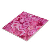 Fraktal Swirl Pattern, Magenta, Pink und Burgund Fliese (Seite)