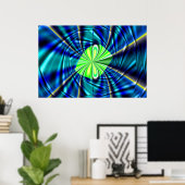 Fraktal Swirl Poster (Heimbüro)