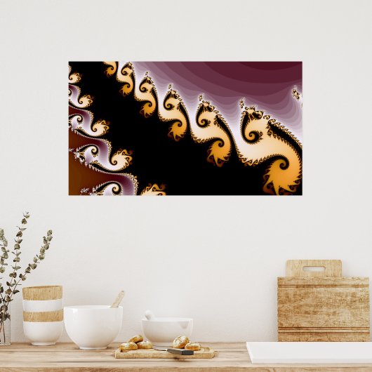 Fraktal Swirl Poster (Küche)