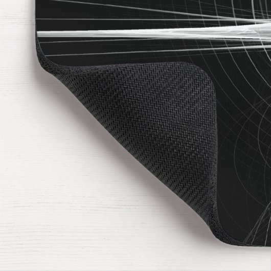 Fraktal Swirl - Schwarz Mousepad (Ecke)