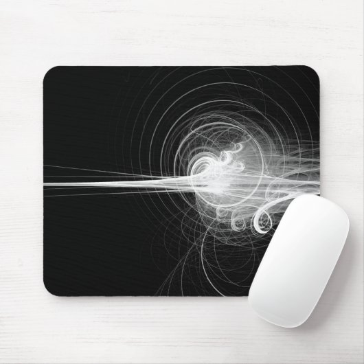 Fraktal Swirl - Schwarz Mousepad (Mit Mouse)