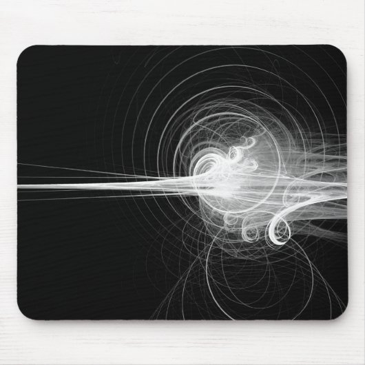 Fraktal Swirl - Schwarz Mousepad (Vorne)