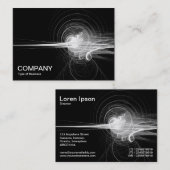 Fraktal Swirl - Schwarz Visitenkarte (Vorne/Hinten)